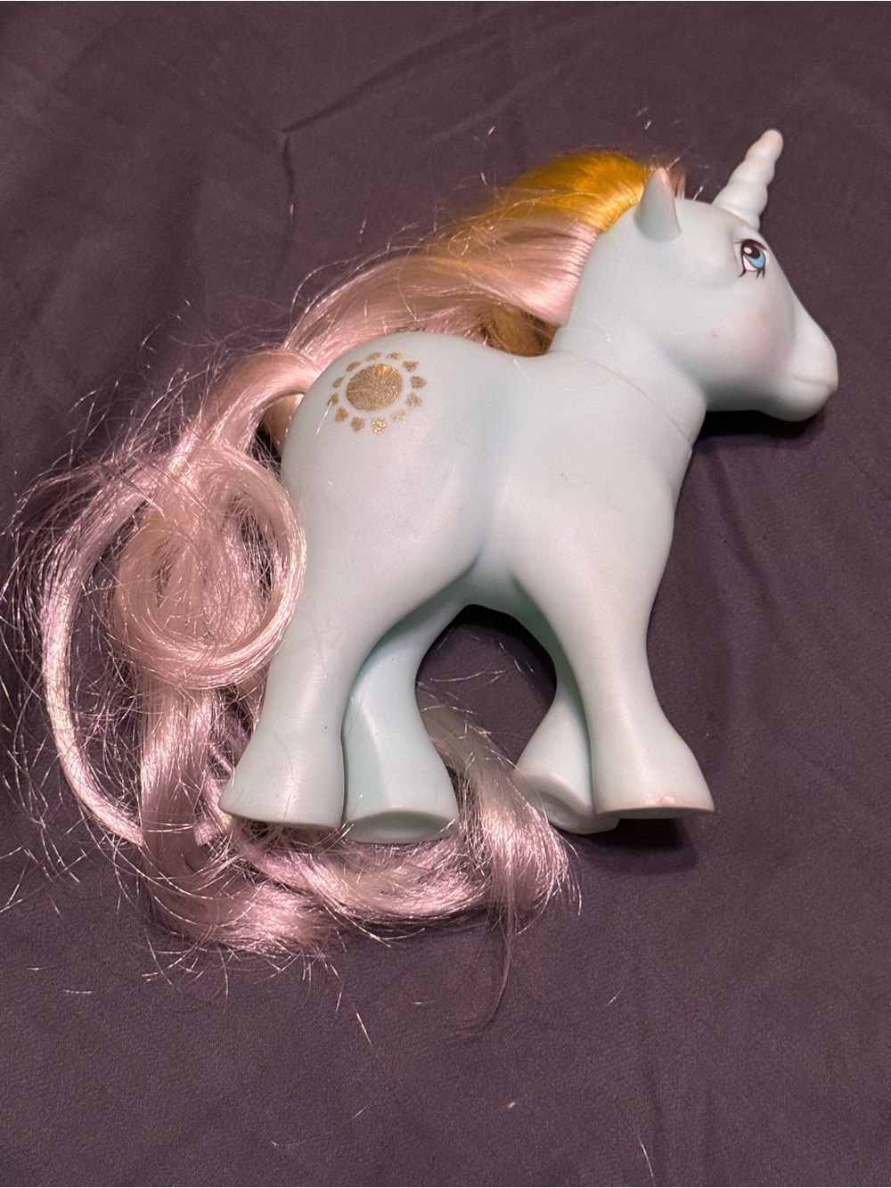 Vintage G1 My Little Pony Sunbeam 1983 Hasbro Unicorn Gold Sun